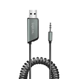 LogiLink Bluetooth 5.3 Audio-Empfänger für Fahrzeuge – USB-A & 3,5 mm Aux, Schwarz