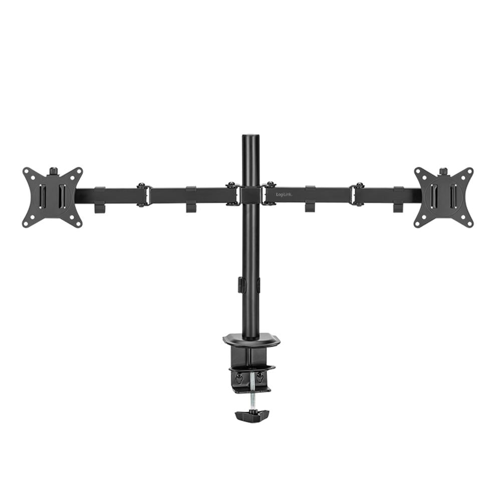 LogiLink Monitorhalterung, 2-fach, 17-32", Armlänge: je 376 mm, Aluminium