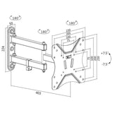 LogiLink TV-Wandhalterung für 23–42", neigbar, schwenkbar, max 25kg