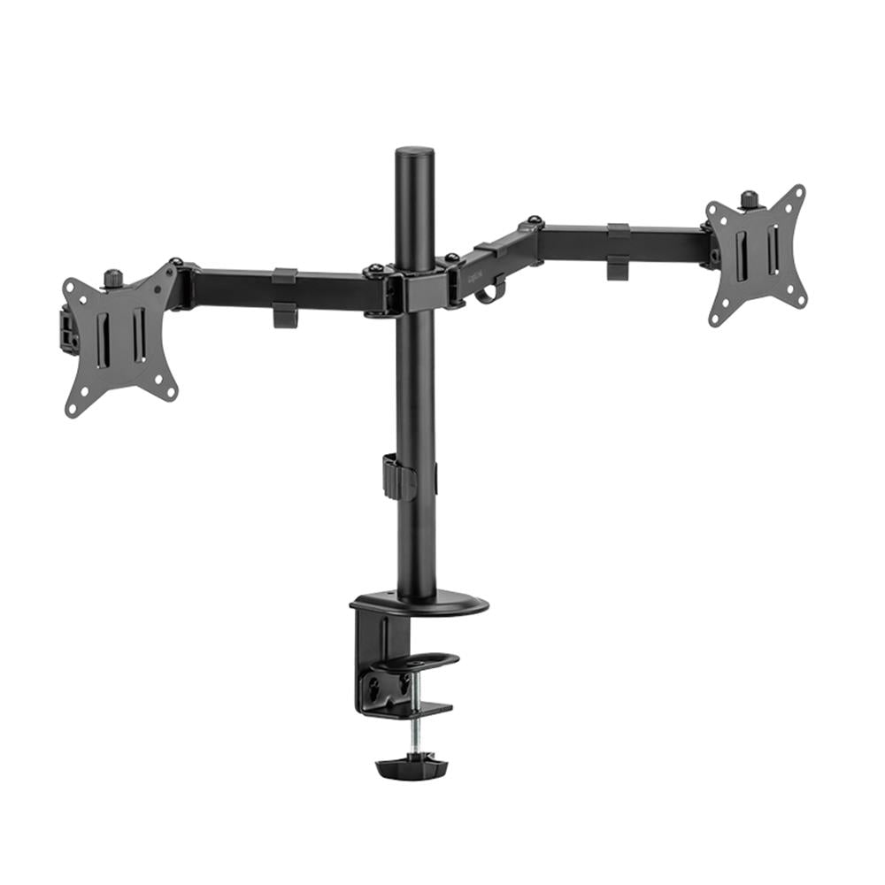 LogiLink Monitorhalterung, 2-fach, 17-32", Armlänge: je 376 mm, Aluminium