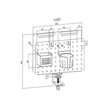 LogiLink Lochplatten-Organizer, Klemmmontage, Weiß, 36,2×15,8×44,5 cm