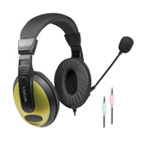 LogiLink Stereo-Headset mit 2x 3,5-mm-Klinkenstecker und hohem Tragekomfort