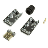 LogiLink HDMI-Konnektor Steckverbinder zur Selbstmontage A/M Metall silber