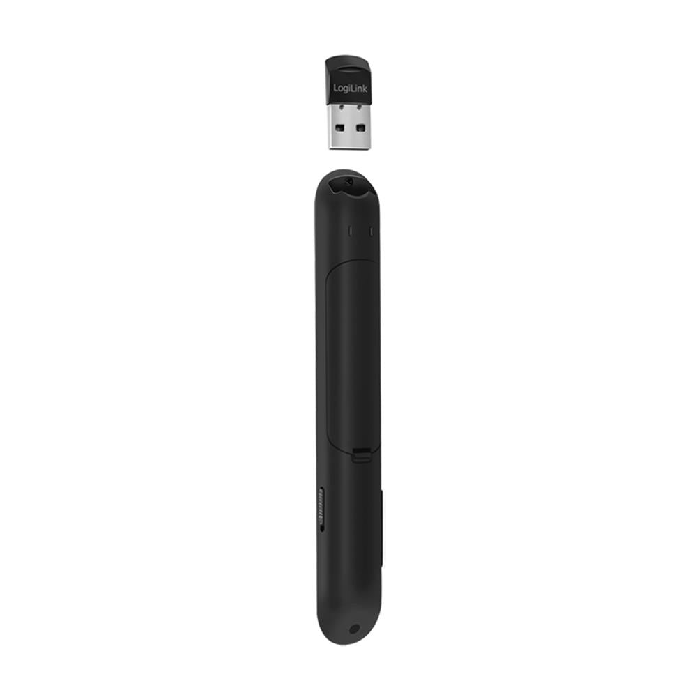 LogiLink Wireless Presenter, 2,4 GHz mit integriertem roten Laserpointer, Reichweite bis zu 50m