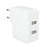 LogiLink Steckdosenadapter Dual-USB mit 2x USB-A, 17W, Weiß