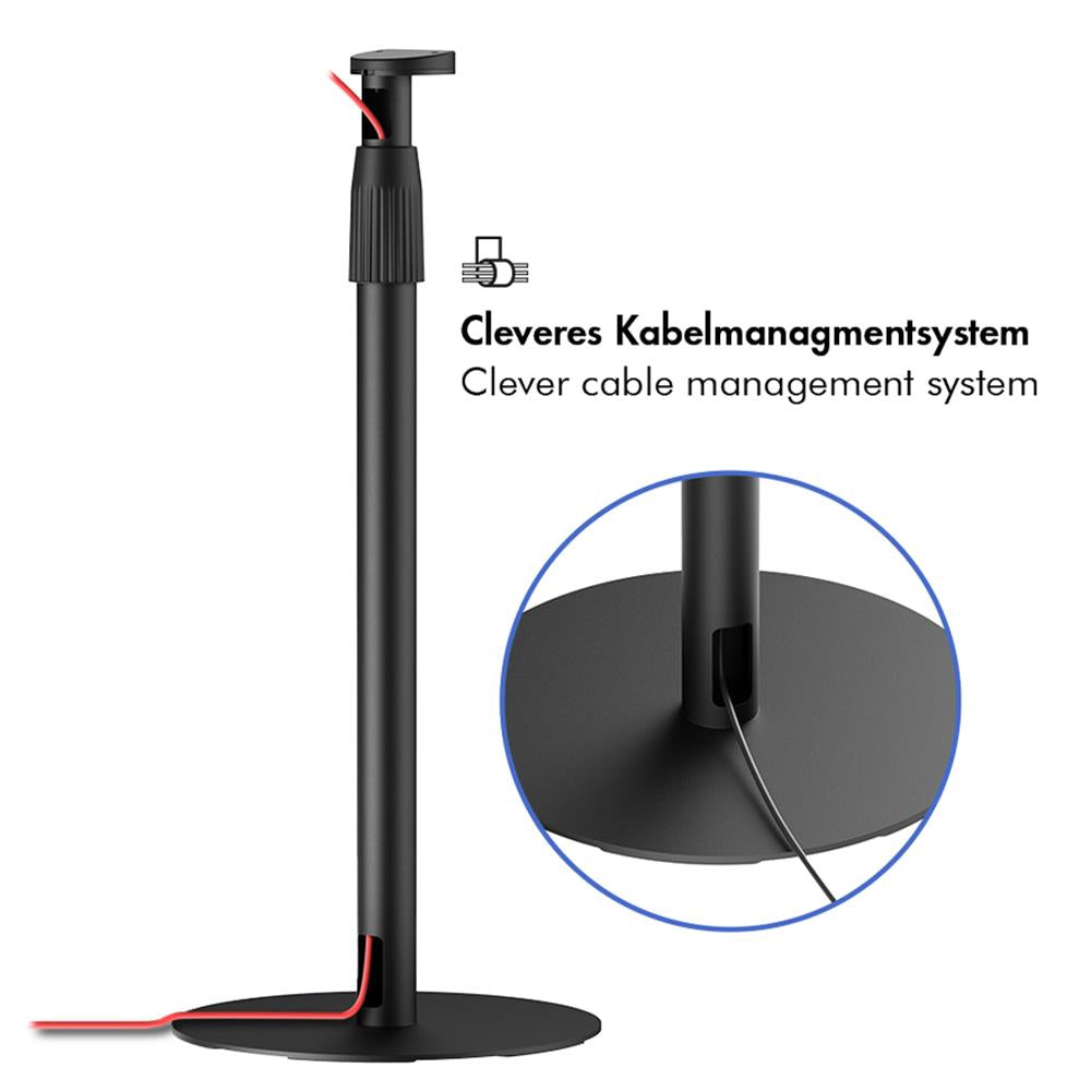 LogiLink Lautsprecherständer für SONOS ERA 100 & 300, höhenverstellbar, max. 5 kg, Schwarz