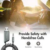 LogiLink Bluetooth 5.3 Audio-Empfänger für Fahrzeuge – USB-A & 3,5 mm Aux, Schwarz