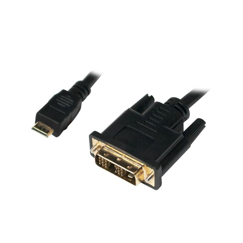 LogiLink Mini-HDMI auf DVI-D Kabel M/M schwarz 1 m