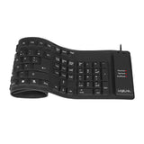 LogiLink Tastatur Flexibel Wasserfest USB PS/2 QWERTZ-Layout schwarz