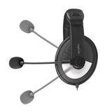 LogiLink Stereo-Headset, 1x USB-A-Stecker, Bügelmikrofon, Schwarz