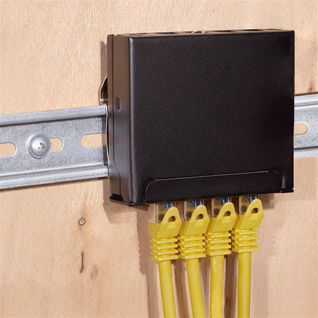 LogiLink Cat.6A Patchpanel – Mini Verteiler, 4 Ports, geschirmt