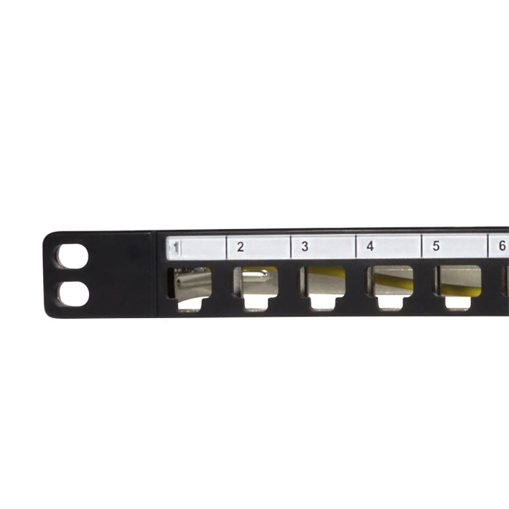 LogiLink 19" Patchpanel für 24 Keystone Module 0,5 HE schwarz unbestückt