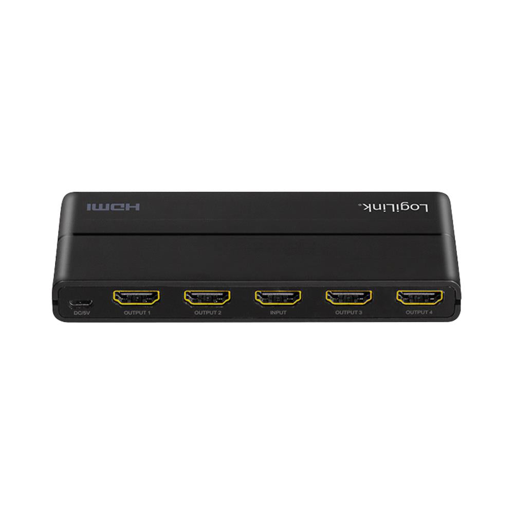 LogiLink HDMI-Splitter, 1x4-Port, 4K/60 Hz, HDCP, HDR, CEC, Downscaler