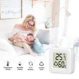 LogiLink Flaches Thermo-Hygrometer (3er-Set), mit Comfort-Level-Emojianzeige, weiß