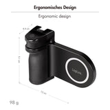 LogiLink Magnetischer Smartphone-Griff mit LED-Licht & BT5.2 Kameraauslöser – MagSafe-kompatibel