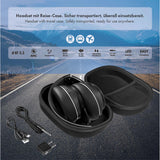 BT0053 Bluetooth 5.3 ANC-Headset mit 30h Akku und Tragetasche, Schwarz