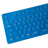 LogiLink Tastatur Flexibel Wasserfest USB PS/2 blau