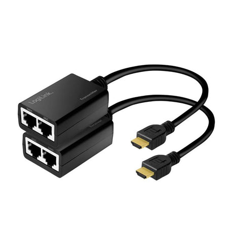 LogiLink HDMI-Extender-Set über LAN 30 m 1080p/60 Hz Pigtail 0,3 m