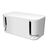 LogiLink Kabelbox mit 5-fach-Steckdosenleiste, 3x USB, 285 x 145 x 13 mm, weiß