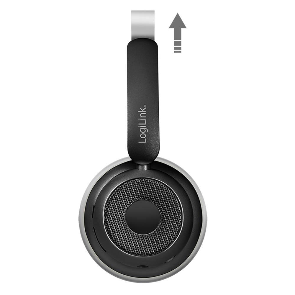 LogiLink AuraSolo Bluetooth 6.0 Headset, ANC, 20 Std. Akku, Schwarz