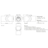 LogiLink Keystone Kupplung Cat.6A 2x RJ45 STP, nur 14,5mm breit, kleine Bauform