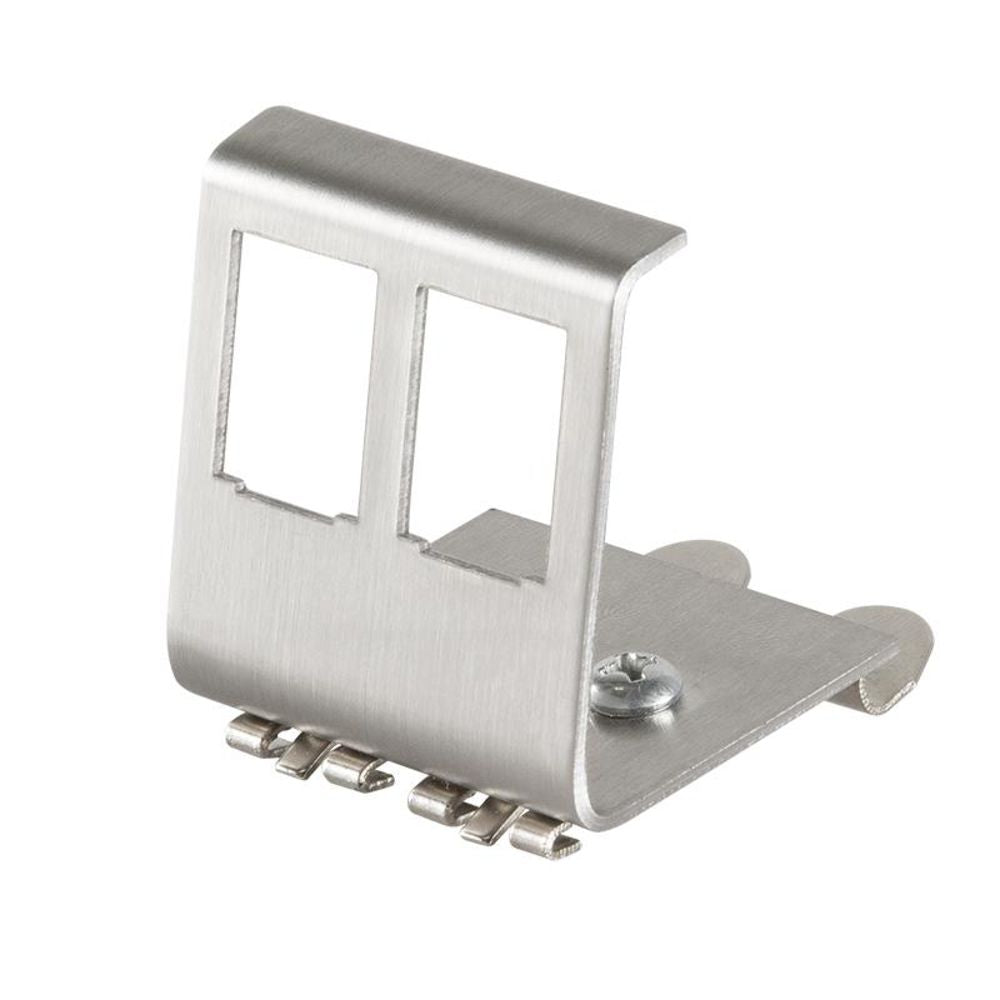 LogiLink Hutschienenadapter für zwei RJ45 Keystone Module, Metall