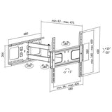 LogiLink TV-Wandhalterung, 32-55", neigbar, schwenkbar, 50 kg max.