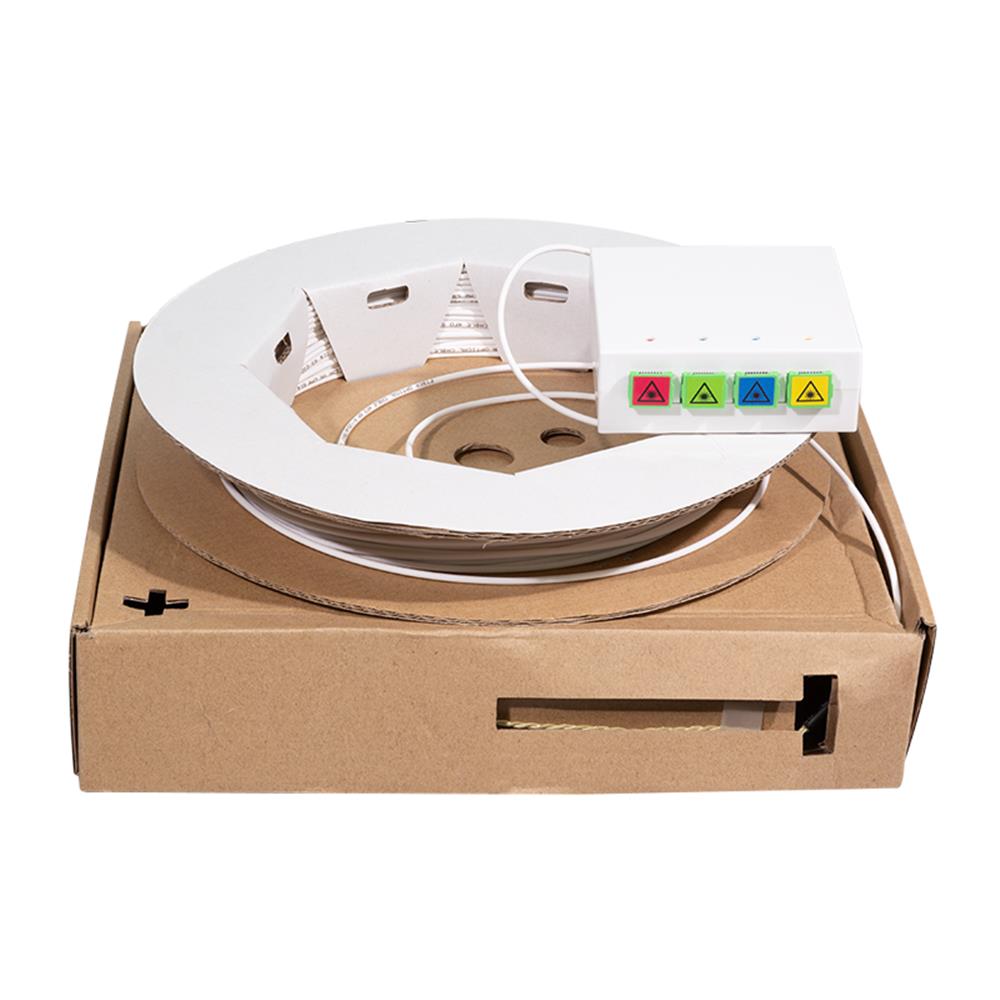 LogiLink FTTH-Anschlussdose – 4× SC/APC, inkl. 30 m Glasfaserkabel