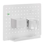 LogiLink Lochplatten-Organizer, Wandmontage, Weiß, 42×32×9,8 cm