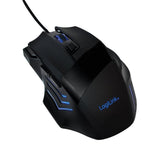 LogiLink Gaming Combo Set aus Gaming-Maus und Mauspad mit 2400dpi und LED-Beleuchtung