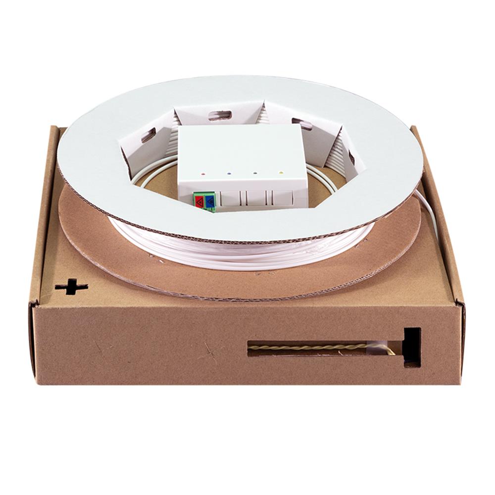 LogiLink FTTH-Anschlussdose – 1× LC/APC, inkl. 20 m Glasfaserkabel