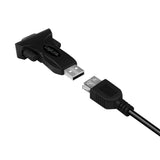 LogiLink USB 2.0-Adapter USB-A/M zu DB9/M (RS232) Win 11 schwarz