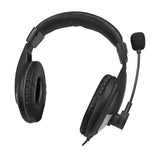 LogiLink Stereo-Headset, 1x USB-A-Stecker, Bügelmikrofon, Schwarz