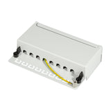 LogiLink Cat.6 Patchpanel 8 Ports geschirmt, Desktop, hellgrau