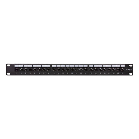 LogiLink Patchpanel 19" Kat.6 UTP 24 Ports schwarz