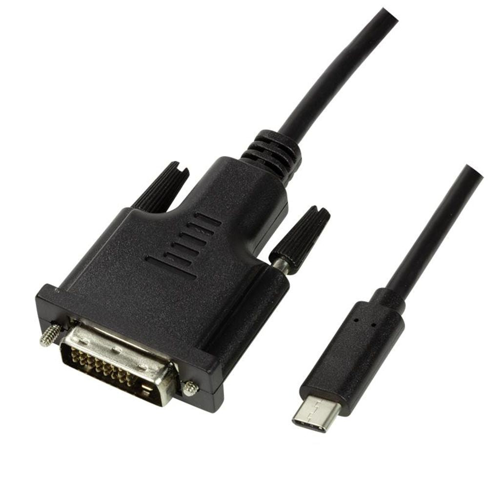 LogiLink USB Adapter 3.2 Gen 1x1 USB-C™ Stecker auf DVI Stecker, 3m