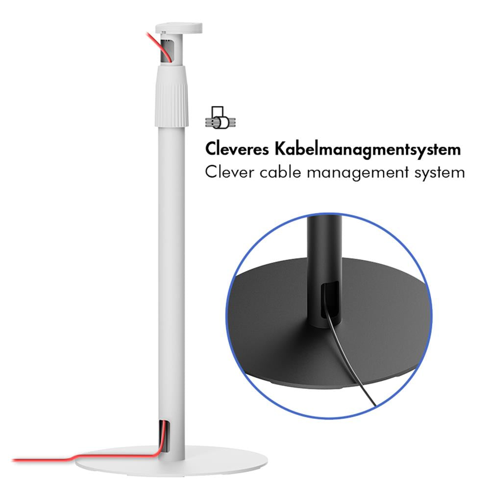 LogiLink Lautsprecherständer für SONOS ERA 100 & 300, höhenverstellbar, max. 5 kg, Weiß