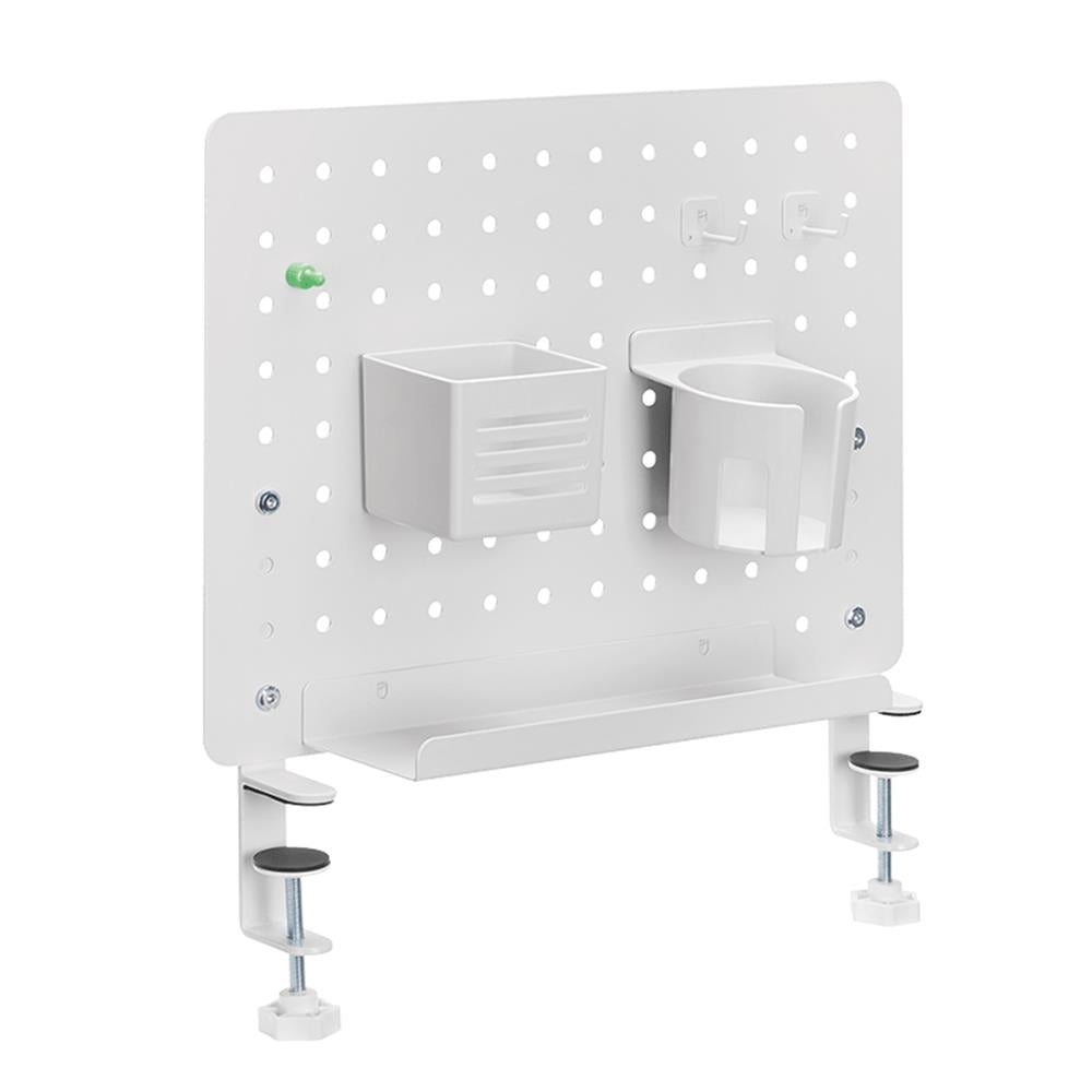 LogiLink Lochplatten-Organizer, Klemmmontage, Weiß, 42×47,7×9,9 cm