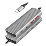LogiLink Ultra-Slim USB 3.2 Gen2 Hub, 7 Ports, PD 100 W, Space Grau