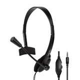 LogiLink Mono-Headset, 1x 3,5-mm-Klinkenstecker, Bügelmikrofon, Eco-Box, Schwarz