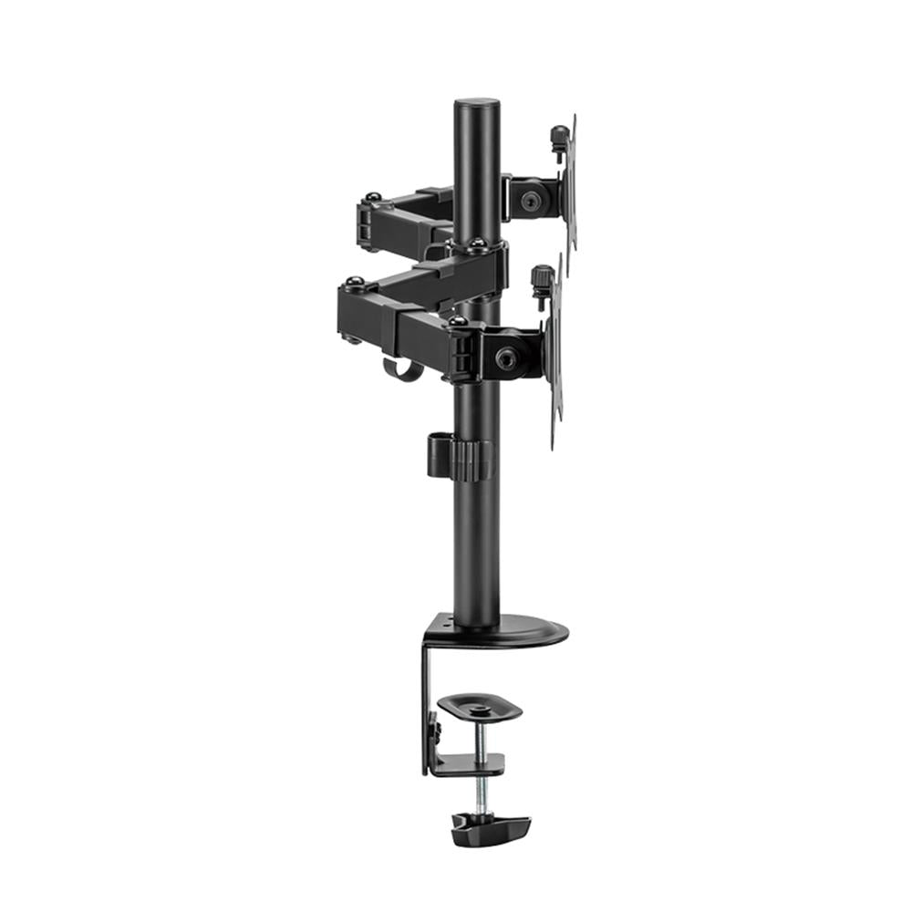 LogiLink Monitorhalterung, 2-fach, 17-32", Armlänge: je 376 mm, Aluminium