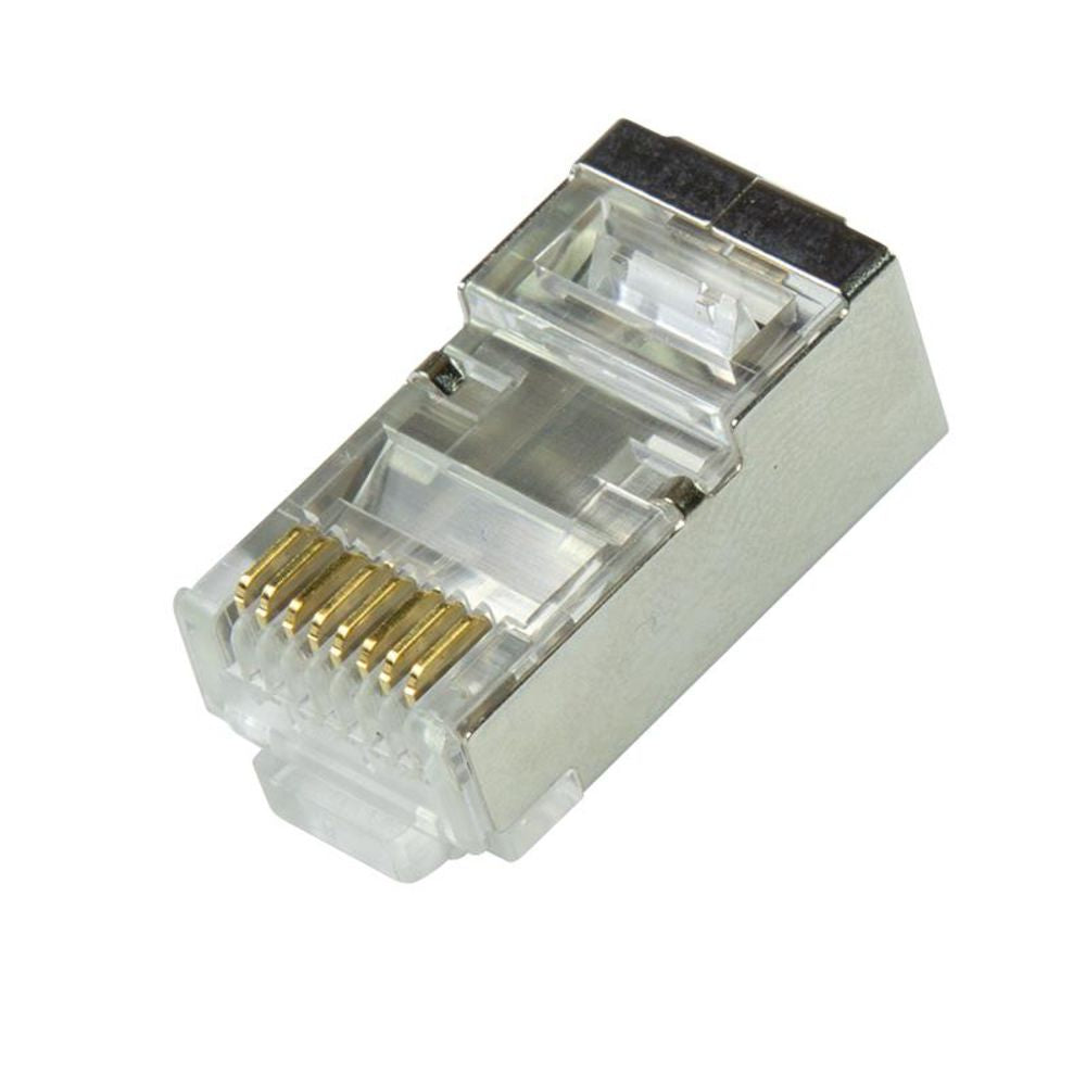 LogiLink RJ45-Modularstecker Cat.6A geschirmt, 50 Stück, für starre und flexible Adern