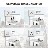 LogiLink Universal-Reisenetzteil 20W PD, 4 Anschlüsse, Weiß