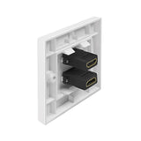 LogiLink Wanddose mit 2x HDMI Buchse an Buchse, Anschlussdose in Weiß