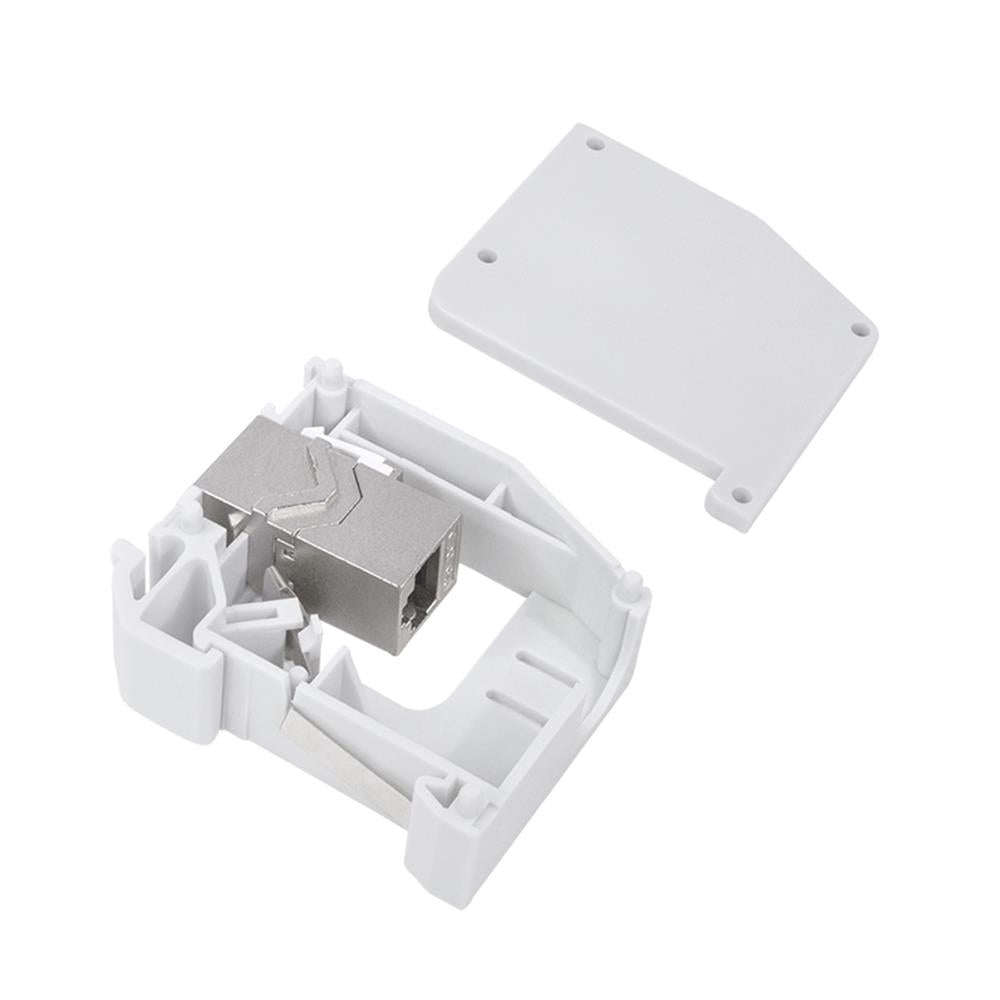 LogiLink Hutschienenadapter mit Cat.6A Inline-Kupplung RJ45 B/B, geschirmt