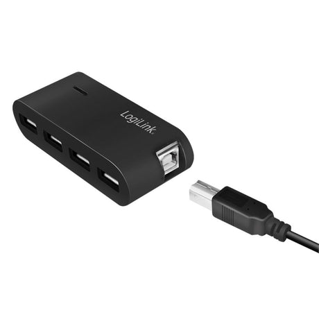 LogiLink USB 2.0 Hub 4-Port mit Netzteil Schwarz