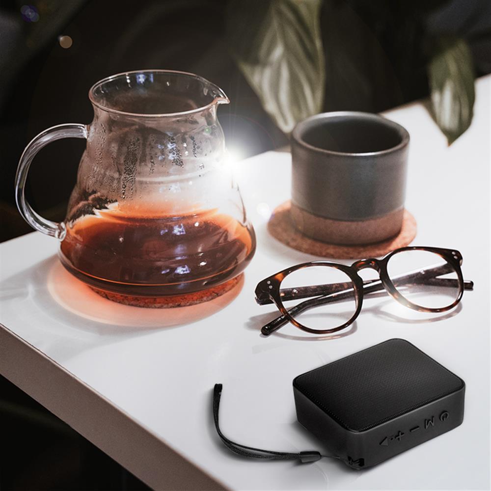 LogiLink Kompakter Bluetooth 5.3 Lautsprecher, 14 Std. Akku, Schwarz