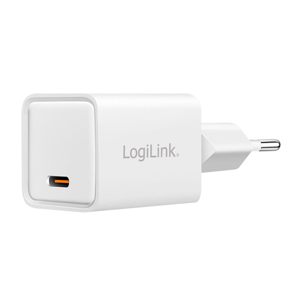 LogiLink USB-C GaN Ladegerät 20W PD+QC 3.0, Weiß