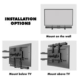 LogiLink Universelle Soundbar-Halterung, 86–155 mm Tiefe, bis 15 kg, Schwarz