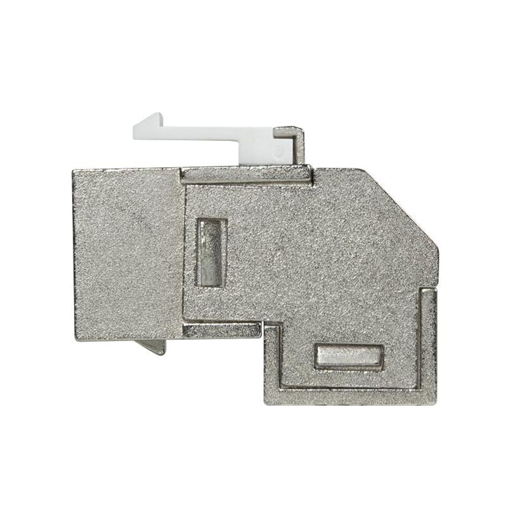 LogiLink Keystone Kupplung Cat.6A, 2x RJ45 STP, 90° gewinkelt, Metallgehäuse